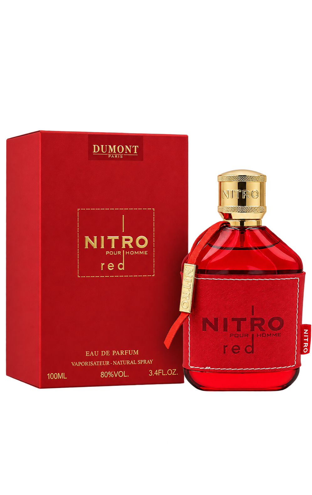 Dumont Nitro Red Pour Homme Eau de Parfum - bottle and box