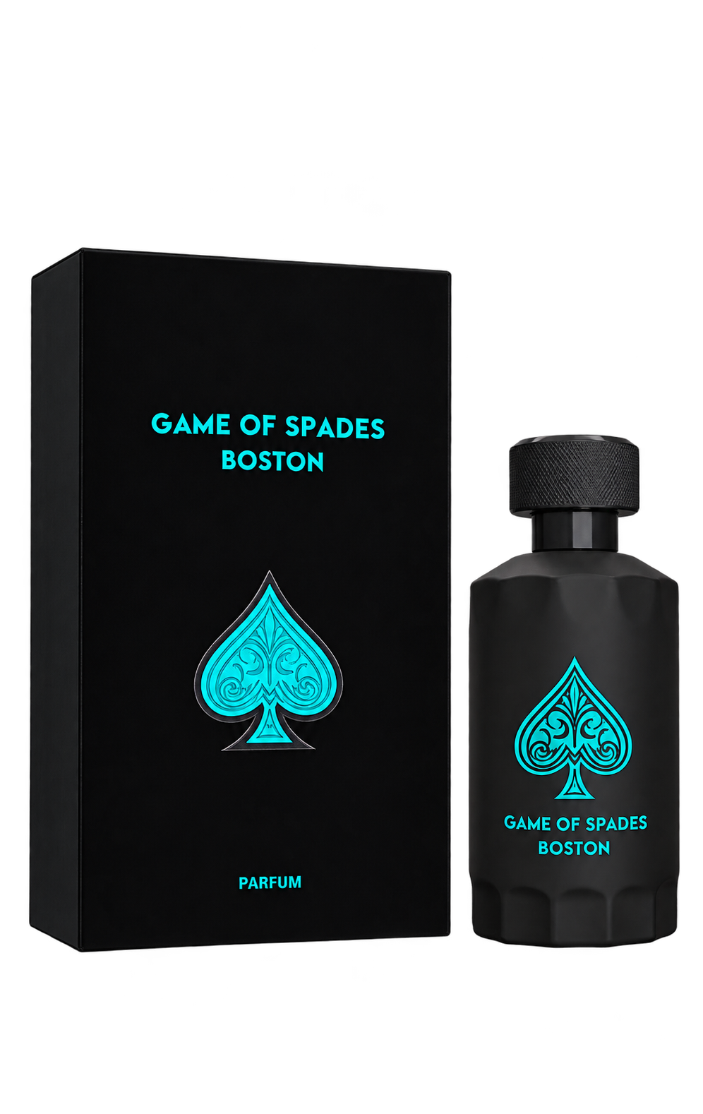 Jo Milano Game of Spades Boston Parfum bottle with box
