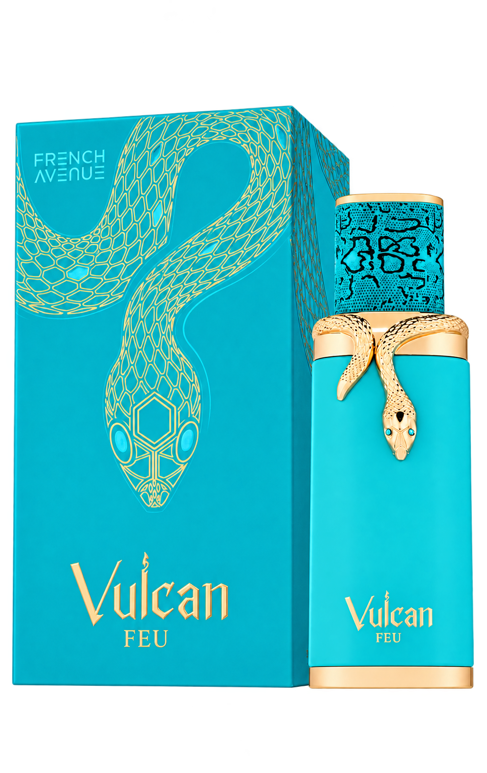 French Avenue Vulcan Feu Eau de Parfum bottle with box